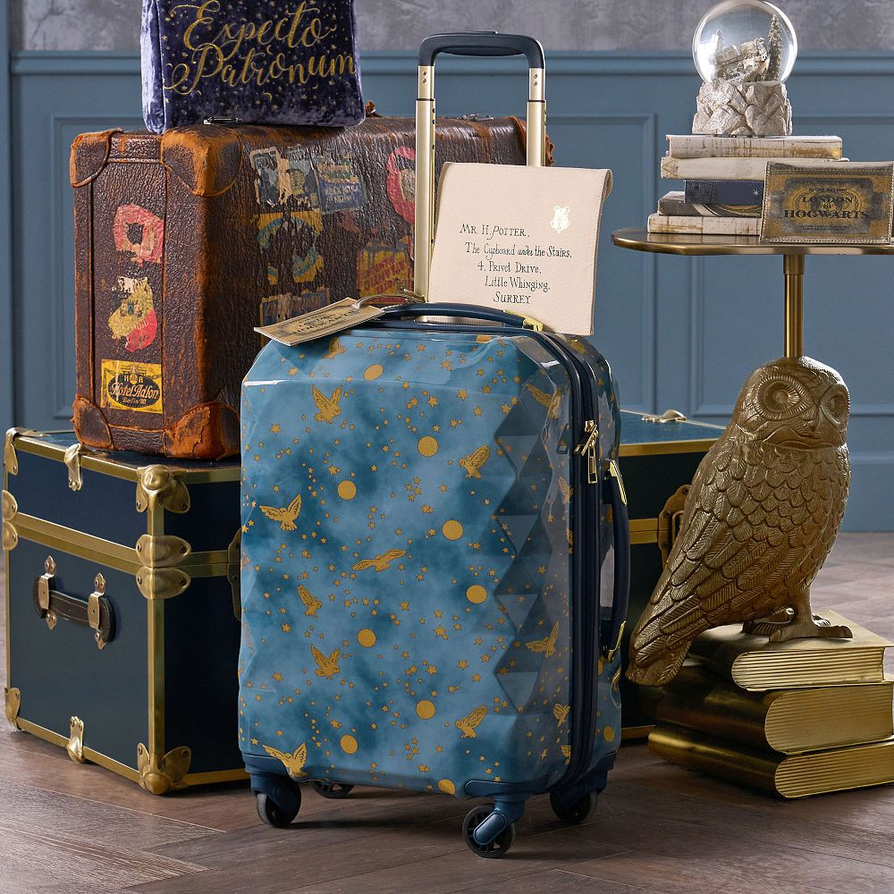 Harry Potter\u2122 Enchanted Night Sky Luxe Hard-Sided 22" Carry-on Spinner Suitcase | Pottery Barn Teen