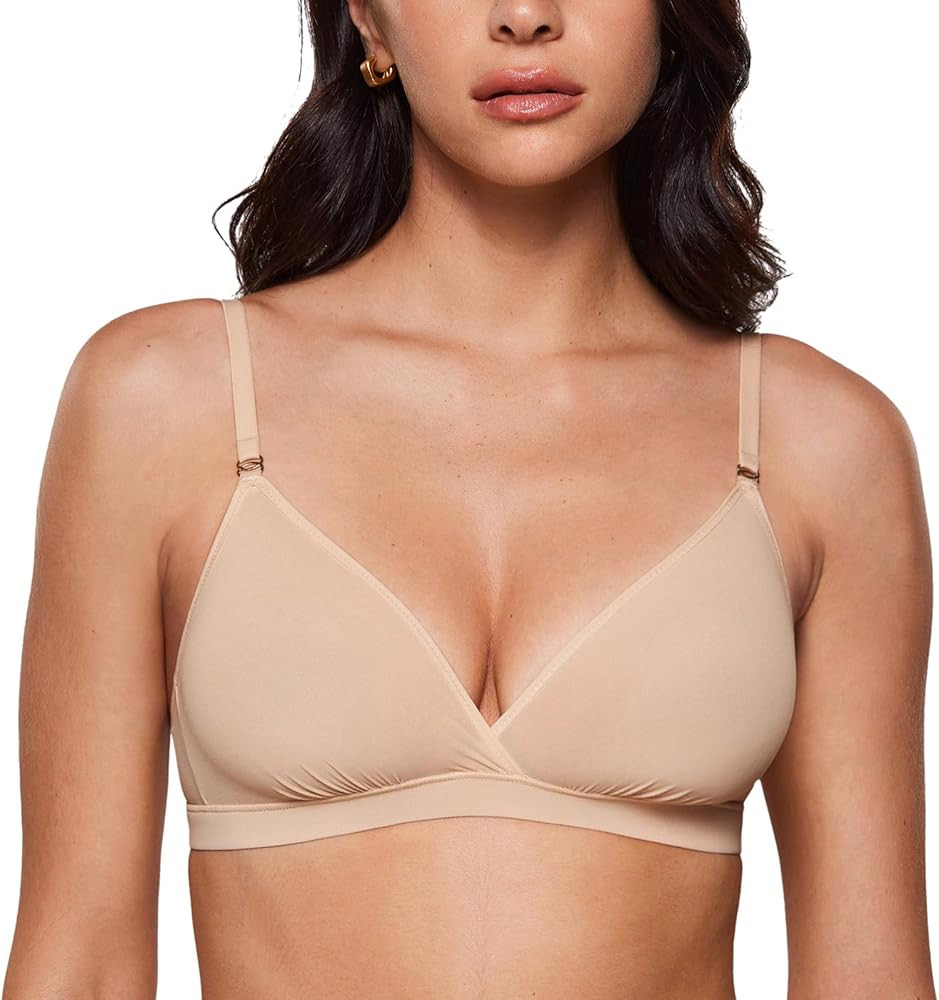 INLYRIC Women's Cosnufy Sheer Triangle Bralettes - Unlined Mesh Sexy Comfortable No Padding Bras ... | Amazon (US)