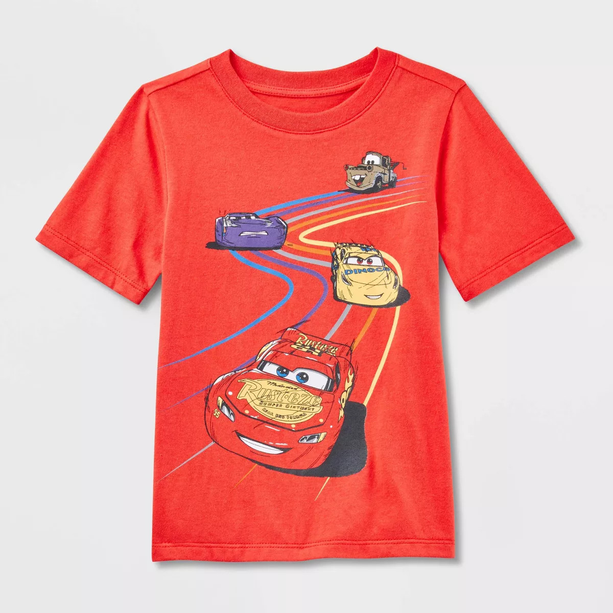 Toddler Boys' Disney Cars Lightning McQueen Racing T-Shirt - Red | Target