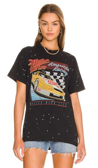 Miller High Life Racing Tee in Black & Splatter Dye | Revolve Clothing (Global)