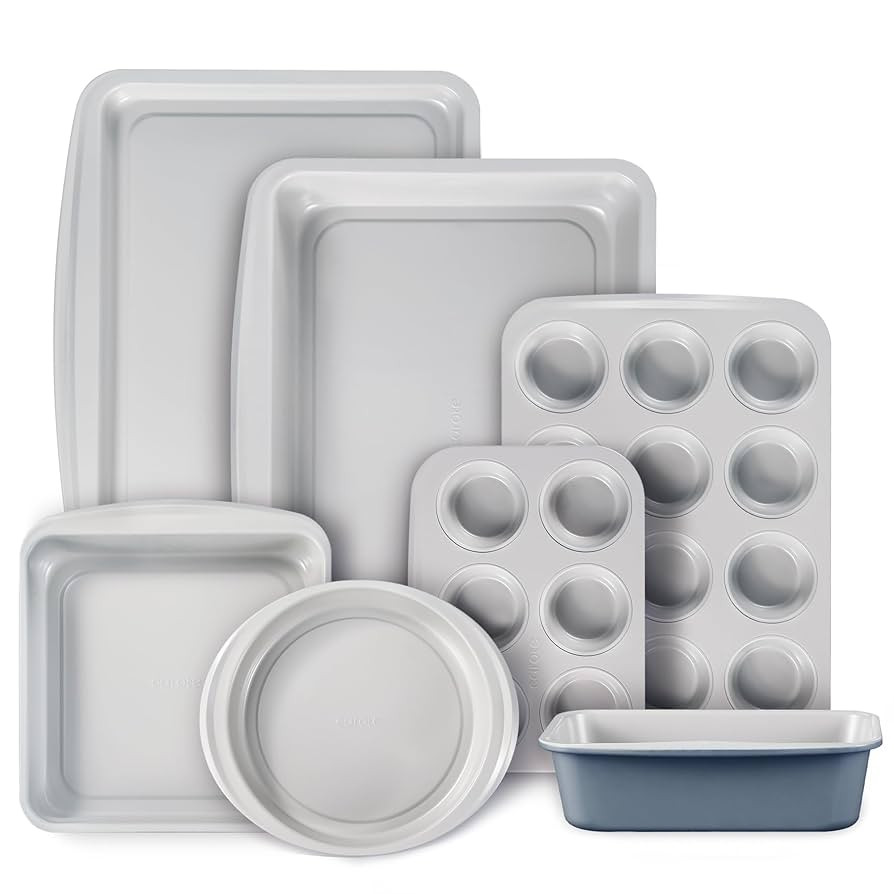 CAROTE 7-Piece Nonstick Stackable Baking Pans Set - Bakeware Sets Including Cookie Sheets for Bak... | Amazon (US)