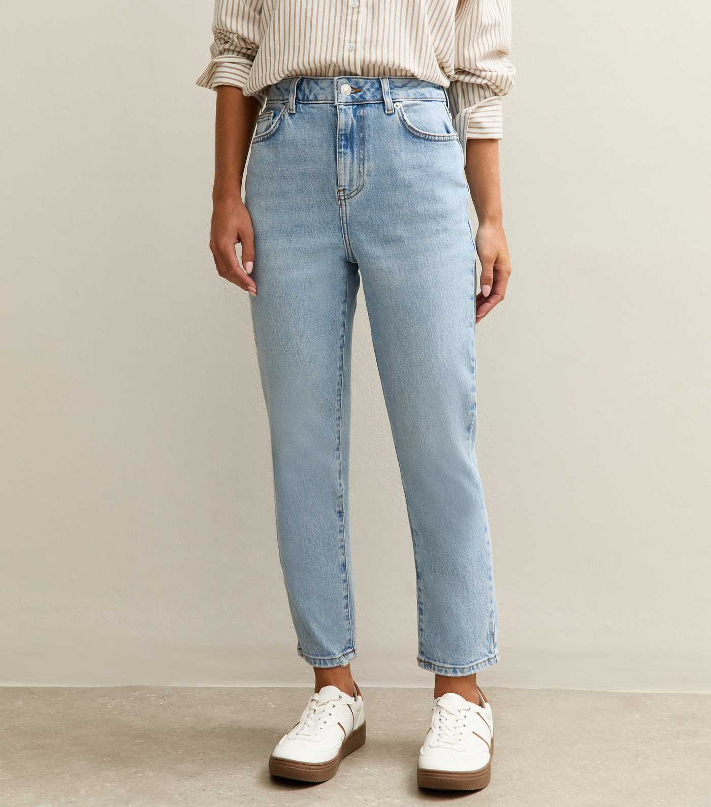 Petite Pale Blue Ankle Grazing Hannah Straight Leg Jeans
						
						Add to Saved Items
						Re... | New Look (UK)