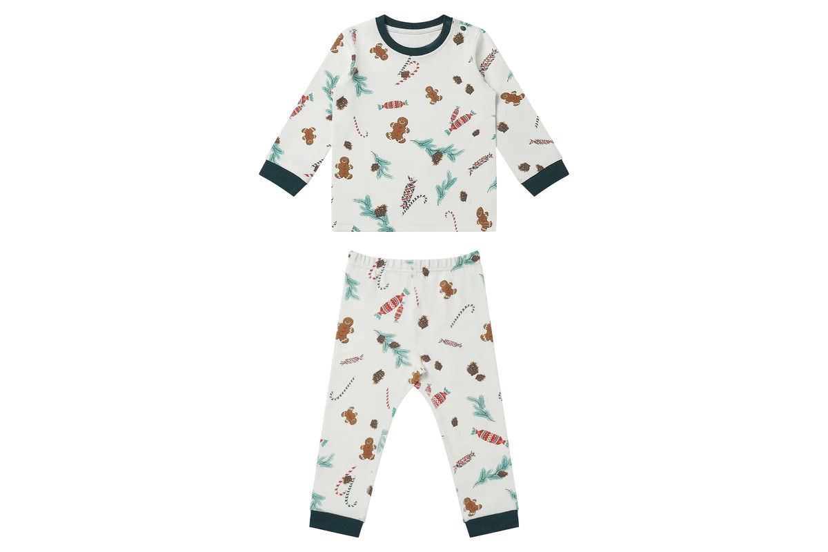Long Sleeve Two-Piece PJ Set (Organic Cotton) - Christmas Day! | Nest Designs