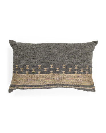 13x21 Handmade Cotton And Wool Pillow | TJ Maxx