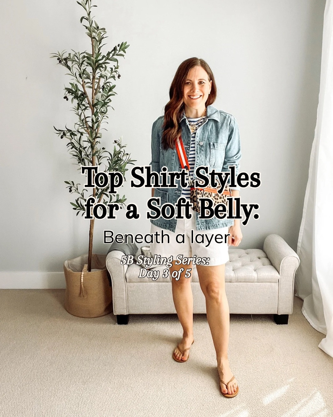 This is Day 3 of my 5B Shirt Styling Series for Soft Bellies. Today we’re focusing on Beneath a Layer.

This is one of my favorite ways to hide a tummy. If you think about why a men’s suit is so flattering, it’s because the jacket creates structure and long vertical lines. Wearing a layer up top, whether it’s a jacket, blazer, cardigan, or open button-down shirt, creates the same effect, drawing the eye up and down rather than across the midsection.

The eye lands on the layer first, and the tummy recedes visually.

In this post, I’m sharing several different ways to use layering pieces to create those vertical lines and add structure to an outfit.

Tomorrow we’ll move on to the fourth B in my 5B Styling System.

Are you a layering person? Tell me your favorite layering piece below.

#LTKOver40 #LTKMidsize #LTKSaleAlert