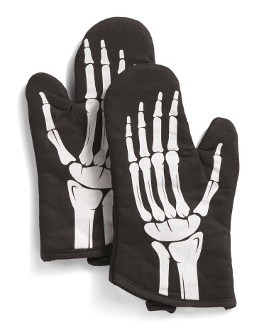 Set Of 2 Skelton Oven Mitts | Halloween | Marshalls | Marshalls