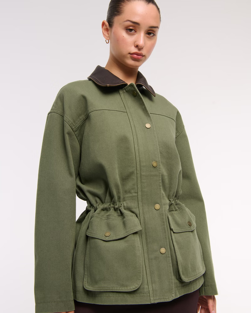 Cinched Waist Workwear Jacket | Abercrombie & Fitch (UK)