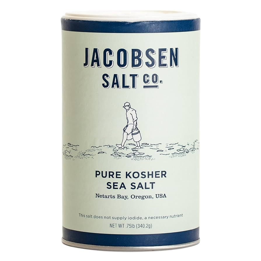 Jacobsen Salt Co. Pure Kosher Sea Salt – Kosher, Coarse, Non-Iodized Made in USA, Non-GMO, Stea... | Amazon (US)
