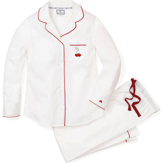 Petite Plume x Maisonette Women's Twill Pajamas, Chéri Amour | Maisonette