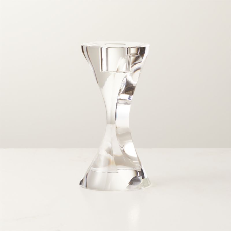 Lume Modern Small Crystal Taper Candle Holder + Reviews | CB2 | CB2