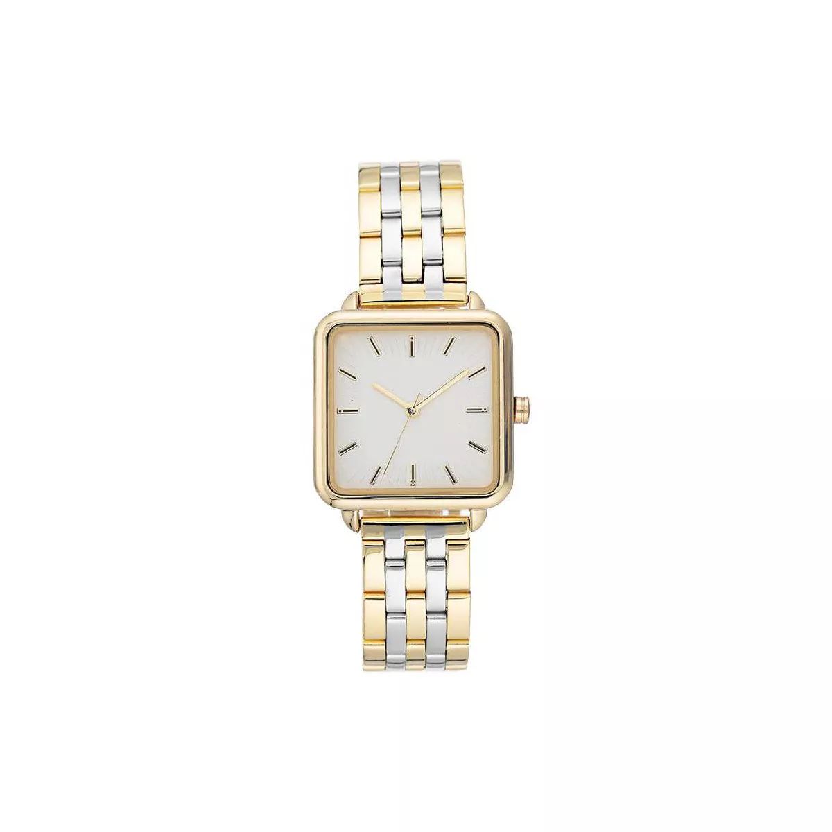 Women's Square Face Watch - A New Day™ Light Silver | Target