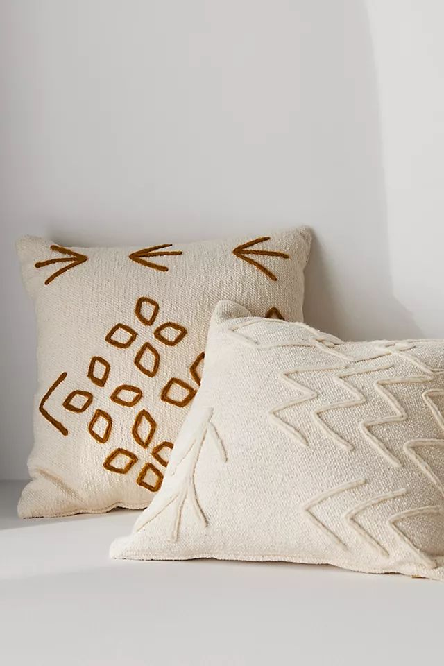 Moroccan Embroidered Linework Pillow Cover | Anthropologie (US)