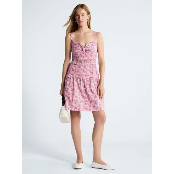 Free Assembly Women's Tiered Smocked Mini Dress, XS-XXL | Walmart (US)