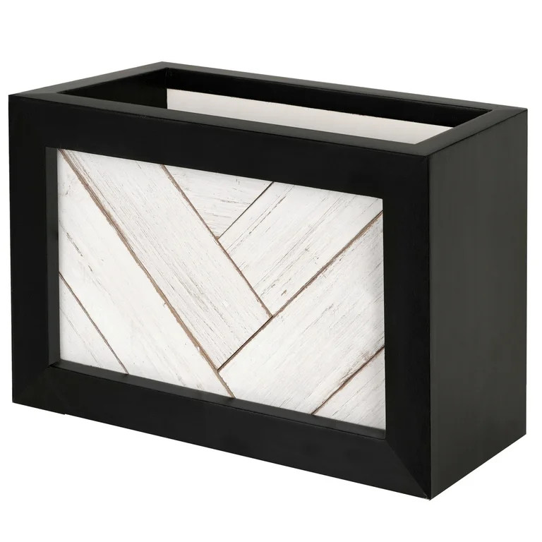 Autumn Alley Farmhouse Wood Utensil Holder in Shiplap - Black & White Kitchen Decor | Walmart (US)