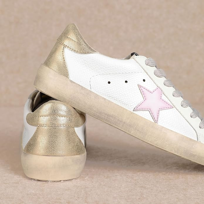 Mi.iM Sofia Rubber Sole Lace-up Low Top Star Sneakers | Amazon (US)