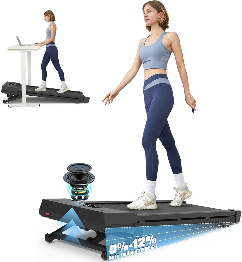 Walking Pad Treadmill with 12% 9-Level Auto Incline, 450 lbs Capacity Bluetooth Speaker Under Des... | Amazon (US)