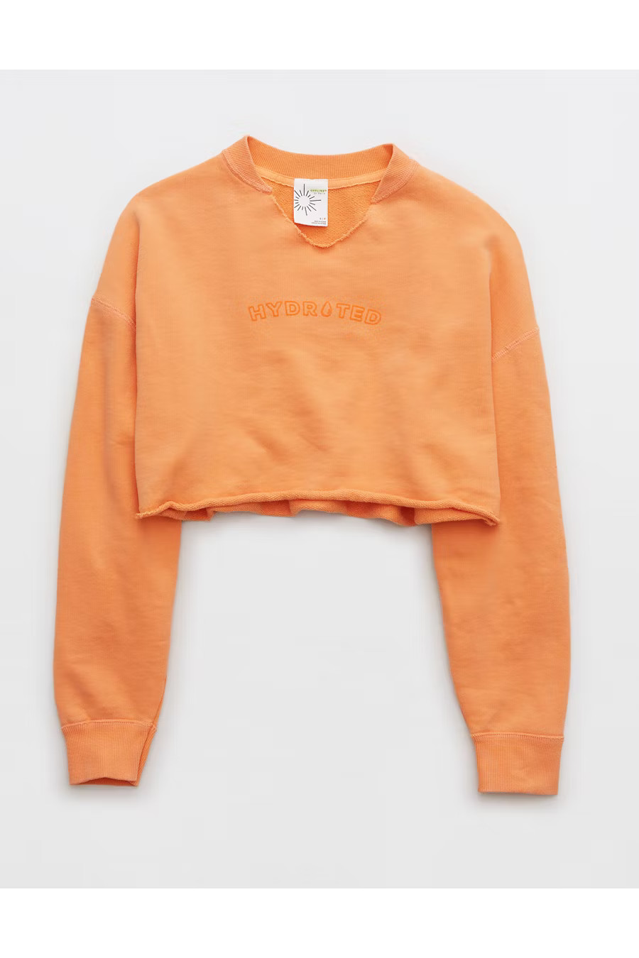 OFFLINE By Aerie Throw-Back Cropped Crewneck Sweatshirt | Aerie