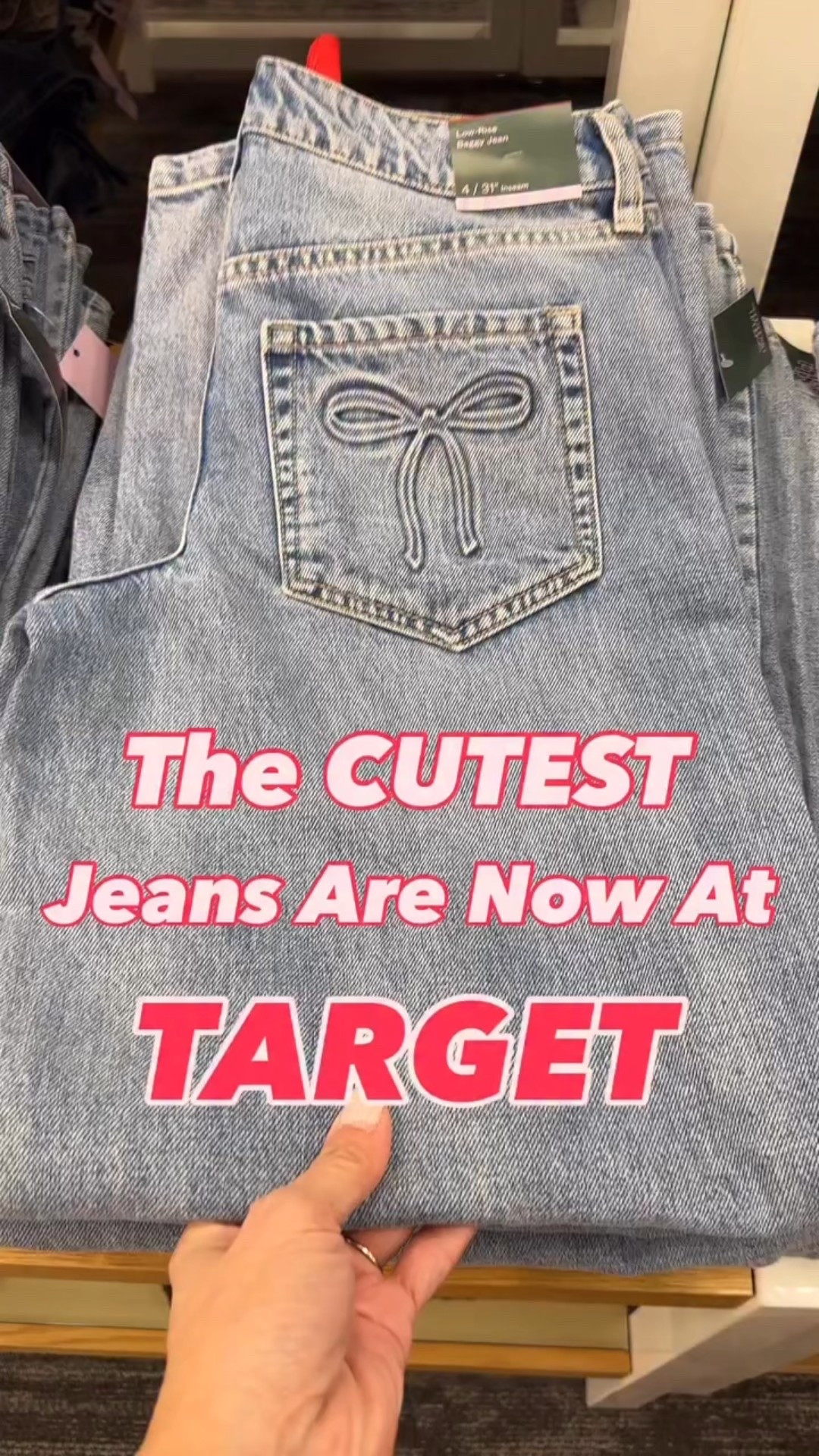 Y’all, the CUTEST jeans just hit the sales floor at our local Target store and I am OBSESSED!  These new low rise baggy fit jeans with the embossed bow detail on the back pockets were just too good to pass up!  I know y’all will love them as much as I do! 🎀

* Jeans - $32

#target #cute #new #trending #viral

#LTKootd #LTKFindsUnder50 #LTKPlusSize