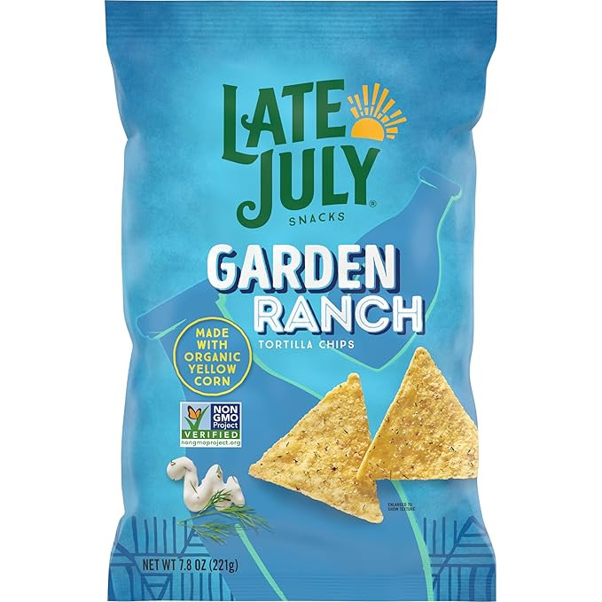 Late July Snacks, Garden Ranch Tortilla Chips, 7.8-oz. Bag | Amazon (US)