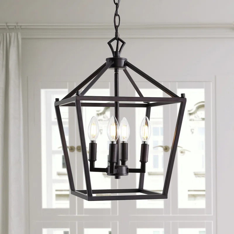 Maggiemae 4 - Light Lantern Geometric Chandelier | Wayfair North America