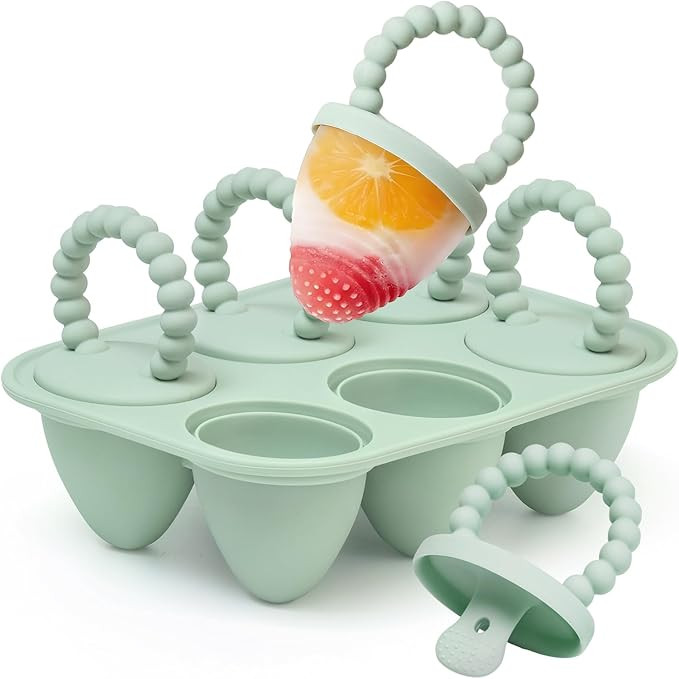 All-Silicone Baby Popsicle Molds with Sticks, AODISTUCE 1 oz Popsicles Molds for Babies Breastmil... | Amazon (US)