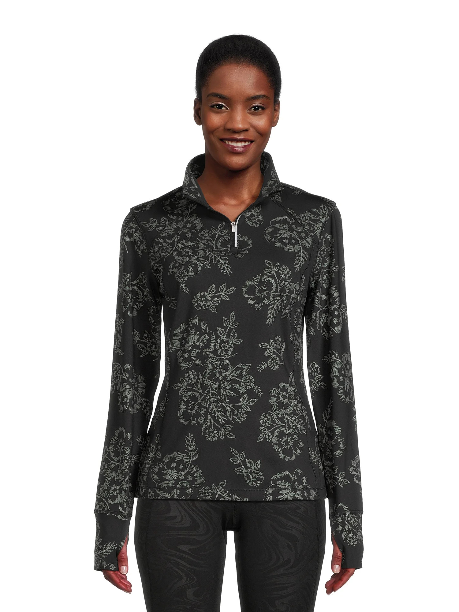 Avia Women’s Brushed Quarter-Zip Pullover with Pockets, Sizes XS-XXXL - Walmart.com | Walmart (US)
