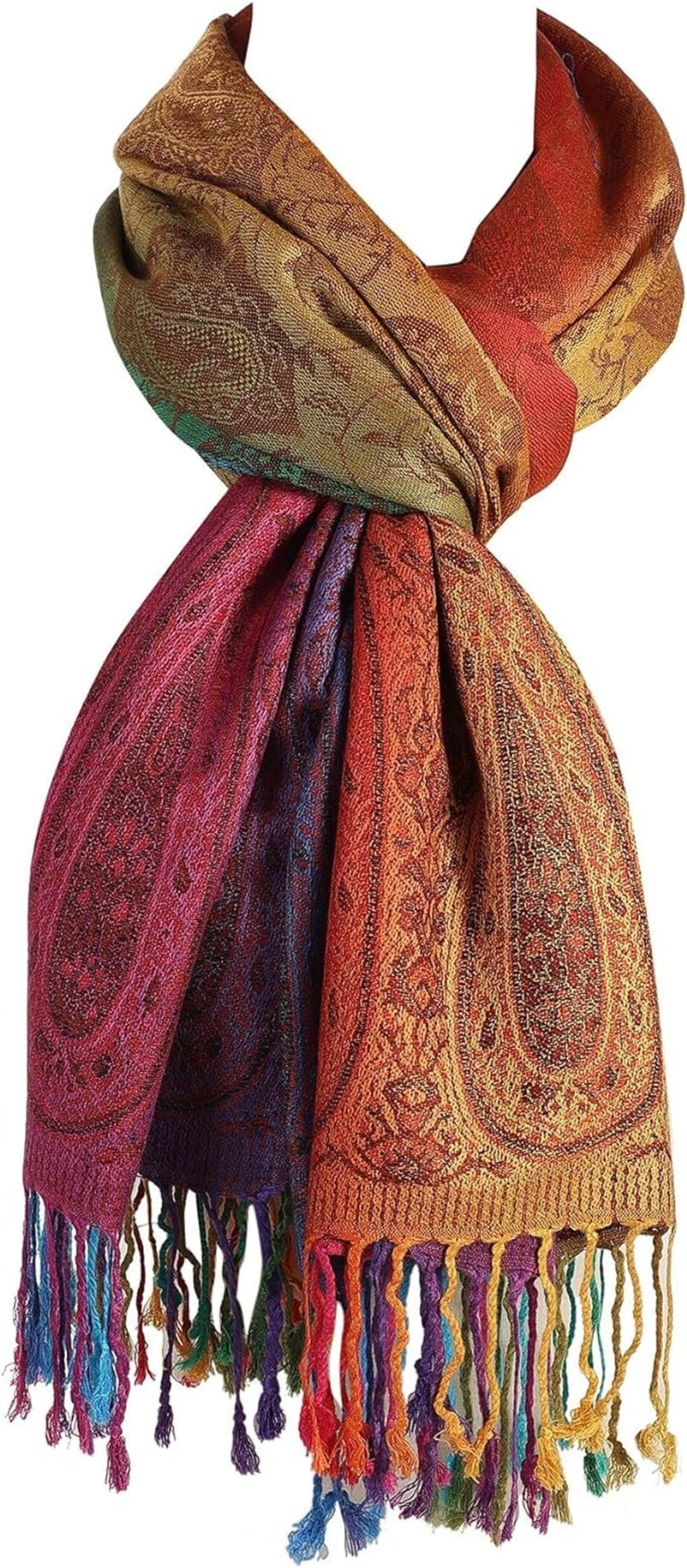Reversible Multi-colour Pashmina Colourful Scarf Wrap Shawl Stylish, Soft, and Vibrant Women's Fa... | Etsy (US)