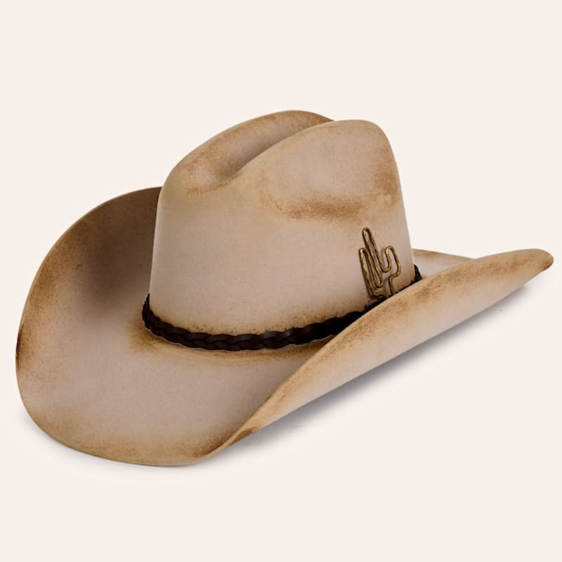 Rockin' C Women's Jaymie Burnt Buckskin Wide Wesley Crease Felt Cowboy Hat | Cavender's