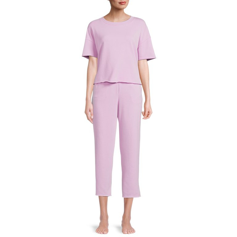 Secret Treasures Women's and Women's Plus Sleep Top and Pants, 2-Piece | Walmart (US)
