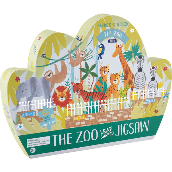 Jungle Leaf Shaped 80-Piece Puzzle | Maisonette