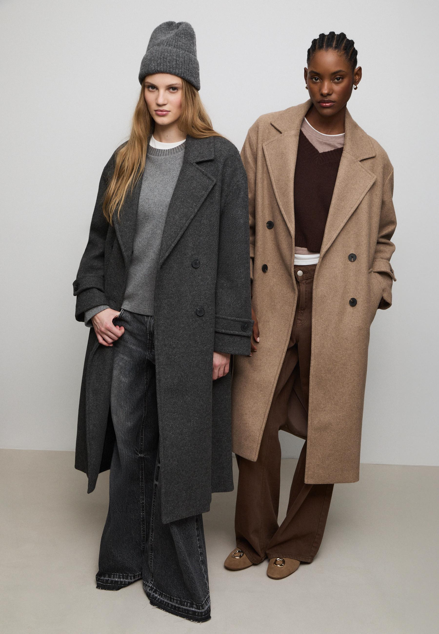 Langer Oversize-Mantel - Alles anzeigen für Damen | Stradivarius Deutschland | Stradivarius DE