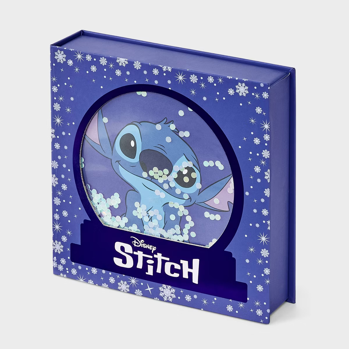 Women's Lilo & Stitch Snow Globe Box of Cozy Embroidered Crew Socks - Pink/Mint 4-10 | Target