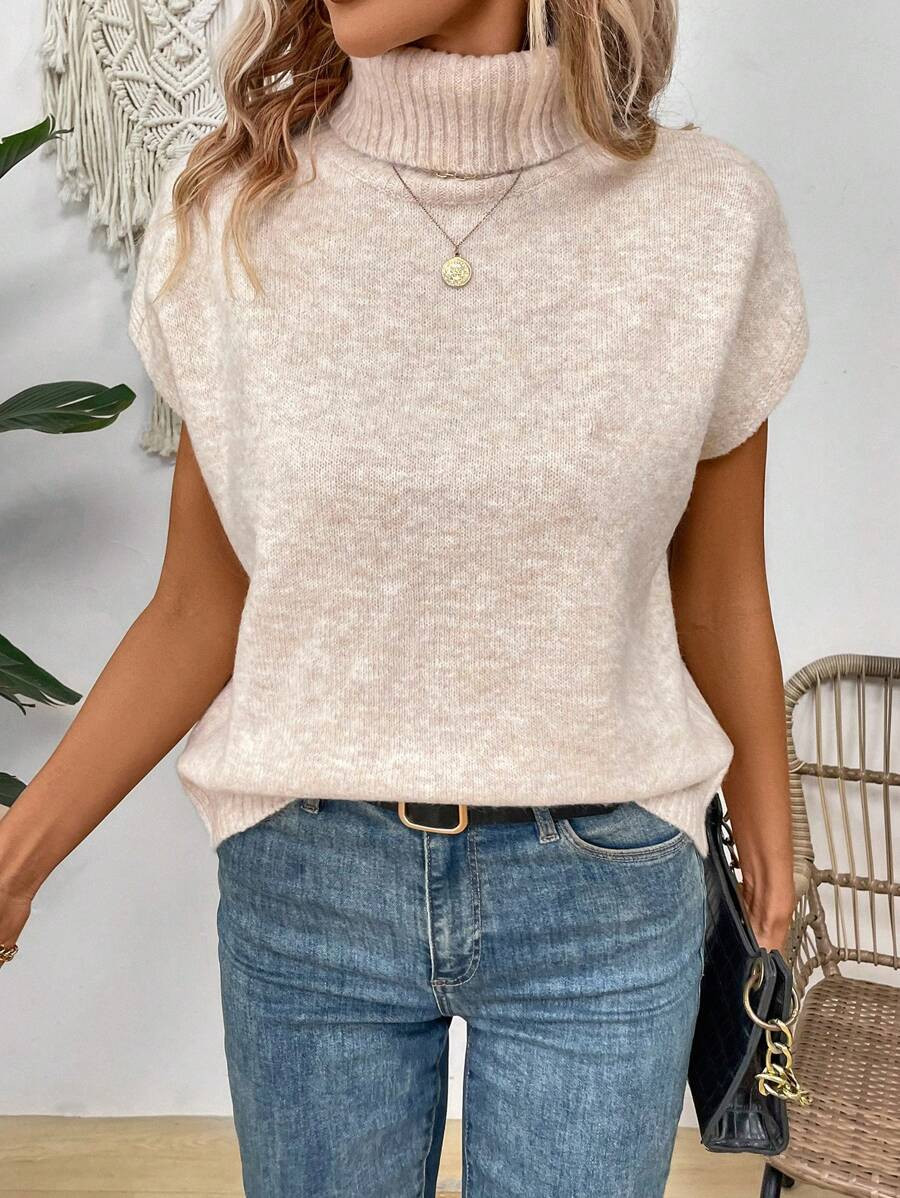Loose Fit Batwing Sleeve Sweater Vest For Casual Wear | SHEIN