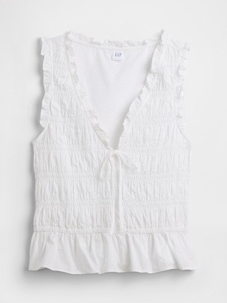 Smocked Sleeveless Top | Gap Factory