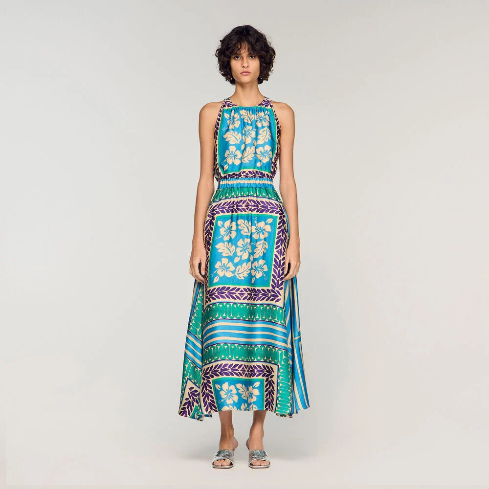 Floral print maxi dress | Sandro US | Sandro-Paris US