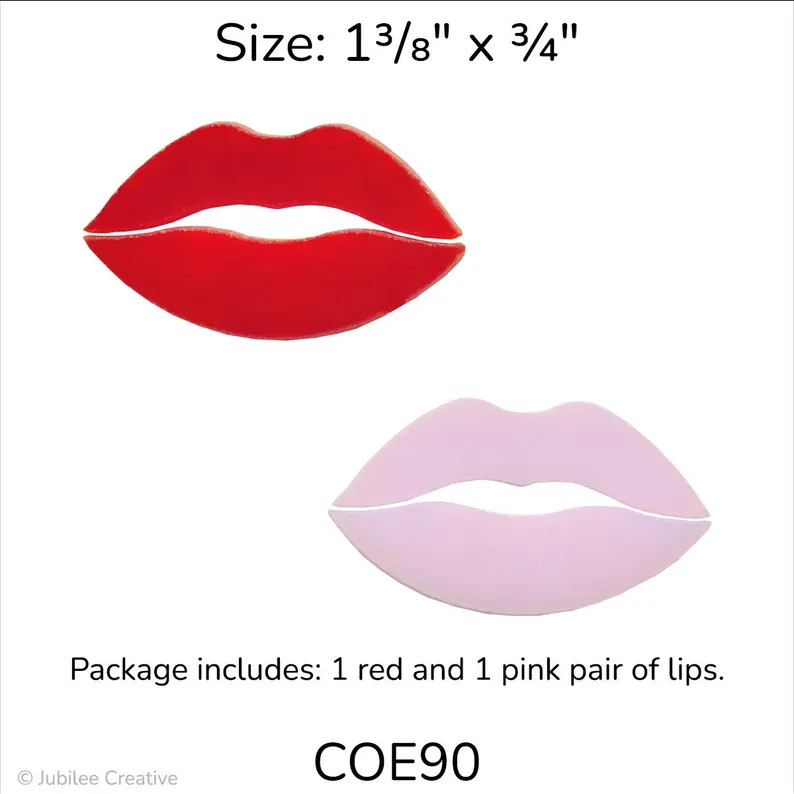 Bullseye COE90 Precut Glass Lips - 2 Pack | Fused Glass | Stained Glass | Glass Crafts | Glass Ar... | Etsy (US)