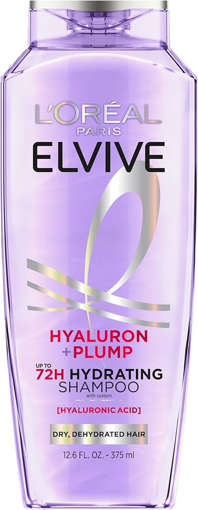 L'Oreal Paris Elvive Hyaluron Plump Hydrating Shampoo for Dehydrated, Dry Hair Infused with Hyalu... | Amazon (US)