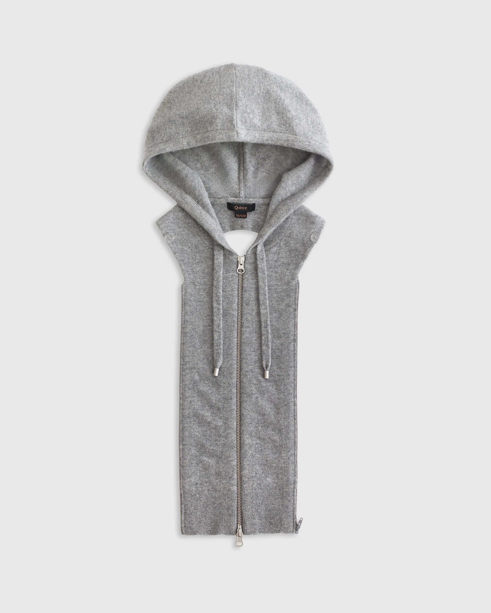Quince | Women's 100% Mongolian Cashmere Hoodie Blazer Insert in Ivory, Size L/XL | Quince