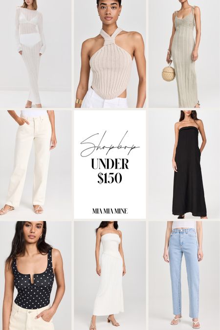 Shopbop new arrivals under $150
Summer dresses, swimsuit coverup, Levi’s jeans, summer outfit ideas 

#LTKFindsUnder100 #LTKSeasonal #LTKStyleTip
