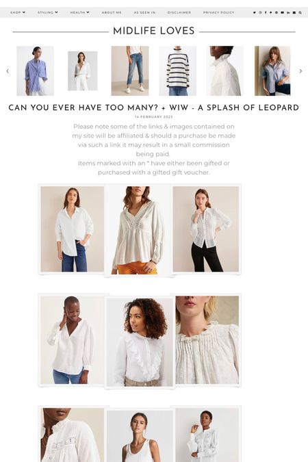 Pretty white blouses - can we ever own enough? http://ow.ly/es4Y50MSQyf #blouse #springstyle #springfashion #spring #highstreetstyle #highstreetfashion #mymidlifefashion #midlifestyle #midlifefashion #over40style #over40fashion #styleover40 #fashionover40 #timelessstyle #effortlessfashion 

#LTKSeasonal #LTKeurope #LTKstyletip