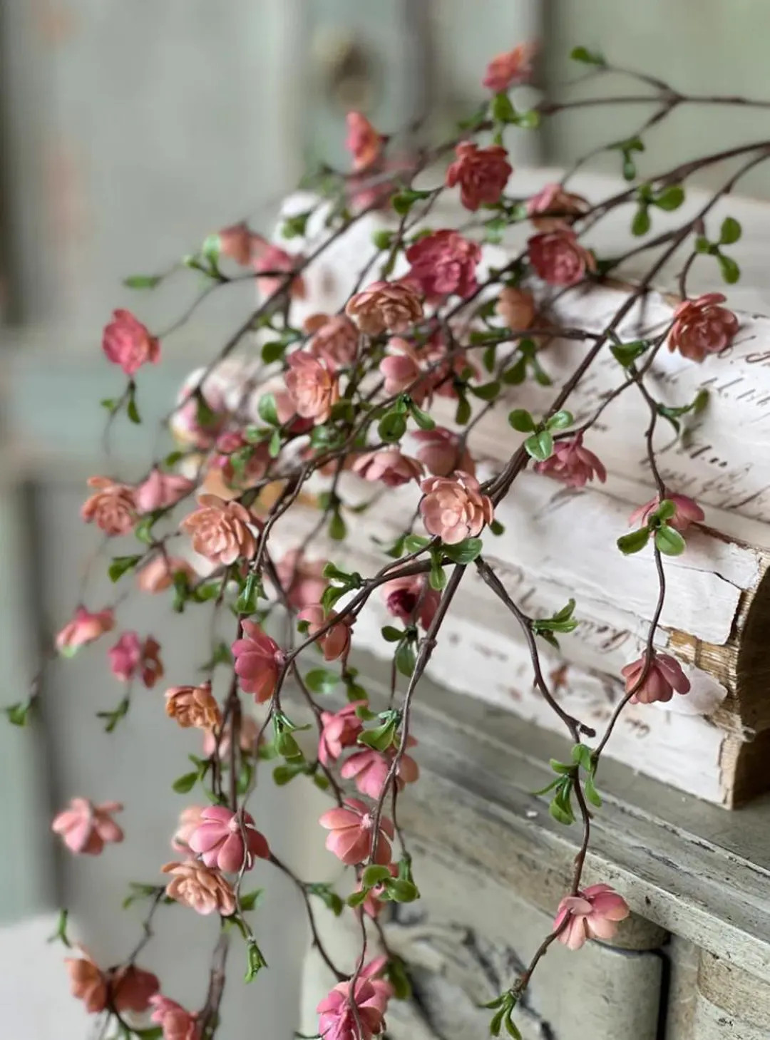 30” Blush Bloom Swag Garland | Cascading Floral Artificial Faux Stems | Spring Cottage Décor |... | Etsy (US)
