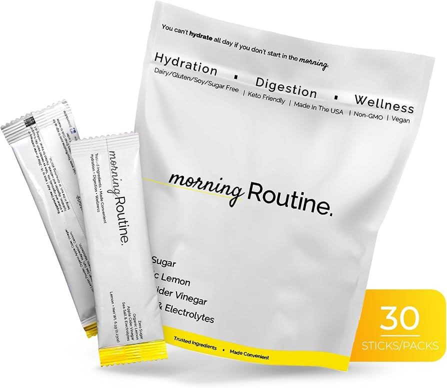 ROUTINE Morning Daily Hydration | Electrolyte Powder Packets with Apple Cider Vinegar, Lemon and ... | Amazon (US)