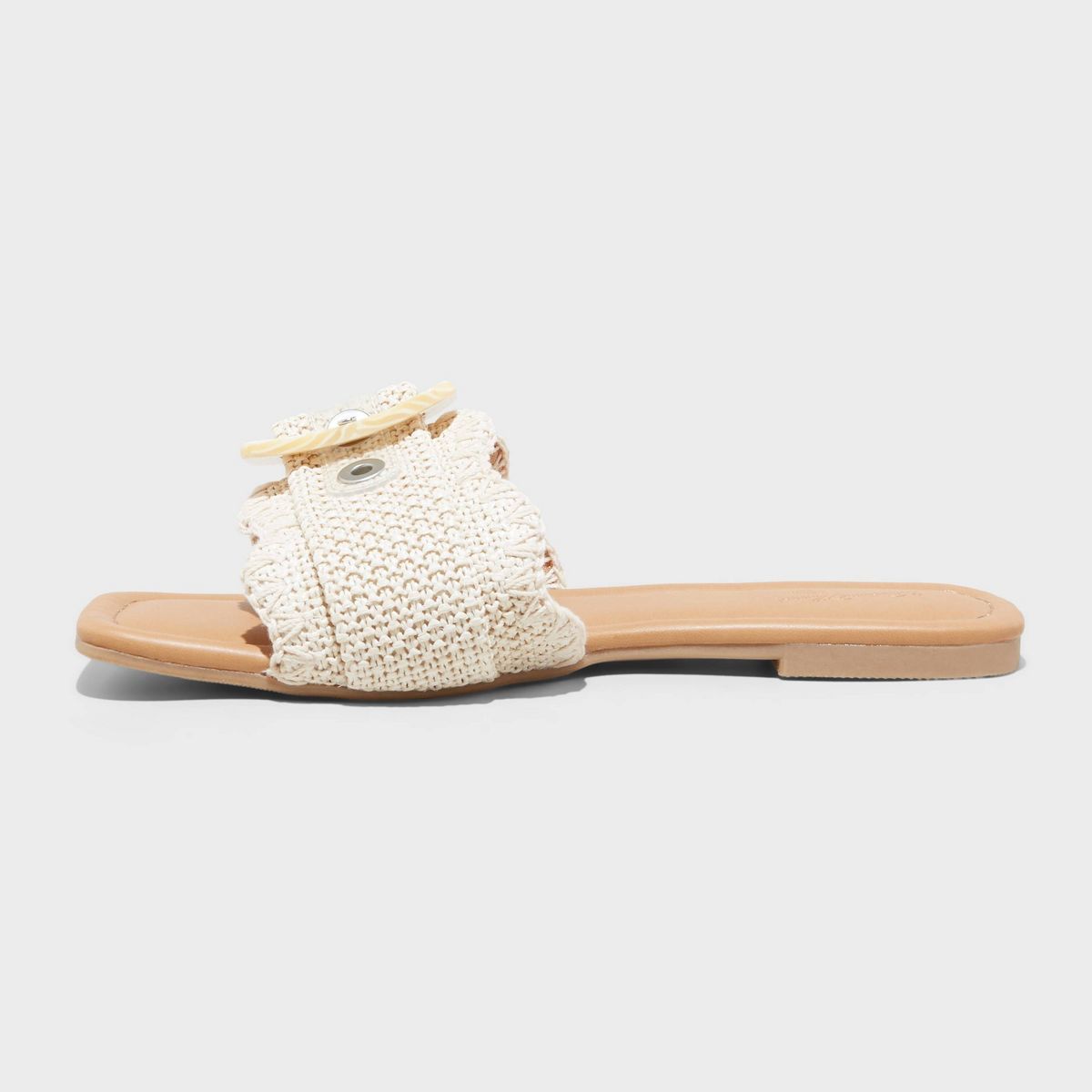 Women's Chrissy Slide Sandals with Memory Foam Insole - Universal Thread™ Beige 6 | Target