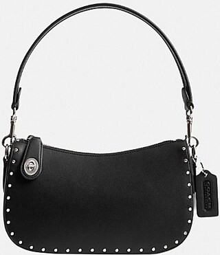 COACH Swinger With Rivets Shoulder Bag - Black | Dillard's