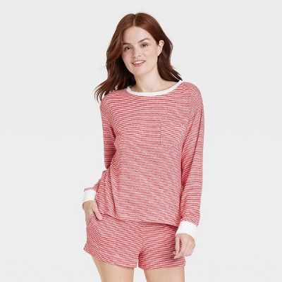 Women's Striped Perfectly Cozy Sweatshirt - Stars Above™ | Target