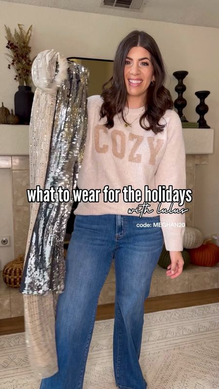 Sweater dress-medium
Sweater-medium
Wide leg denim-29
Sheer top-medium
Stretch sequin skirt-medium
Fair isle sweater set-medium
Jumpsuit-medium 

What to wear for the holidays. 
Save for holiday inspo! Let’s chat holiday outfits All these gorgeous holiday looks are from @lulus - and all under $100! We love to see it. Which look is your favorite?
Use code MEGHAN20 for a discount site wide for first time customers! See site for full details 


#LTKover40 #LTKHoliday #LTKmidsize