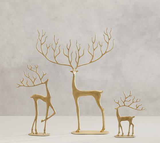 Brass Merry Reindeer | Pottery Barn (US)