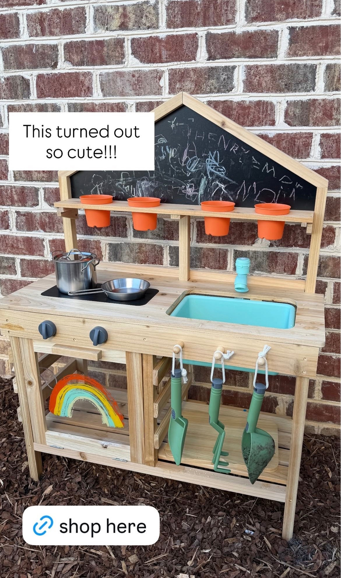 This outdoor wood kitchen play set for kiddies turned out so cute!

#LTKBaby #LTKmomlife #LTKKids