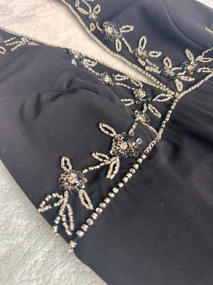 Woman Black Long Dress Rhinestones Great For Cocktail Or Wedding Guest \ufffc | eBay | eBay US