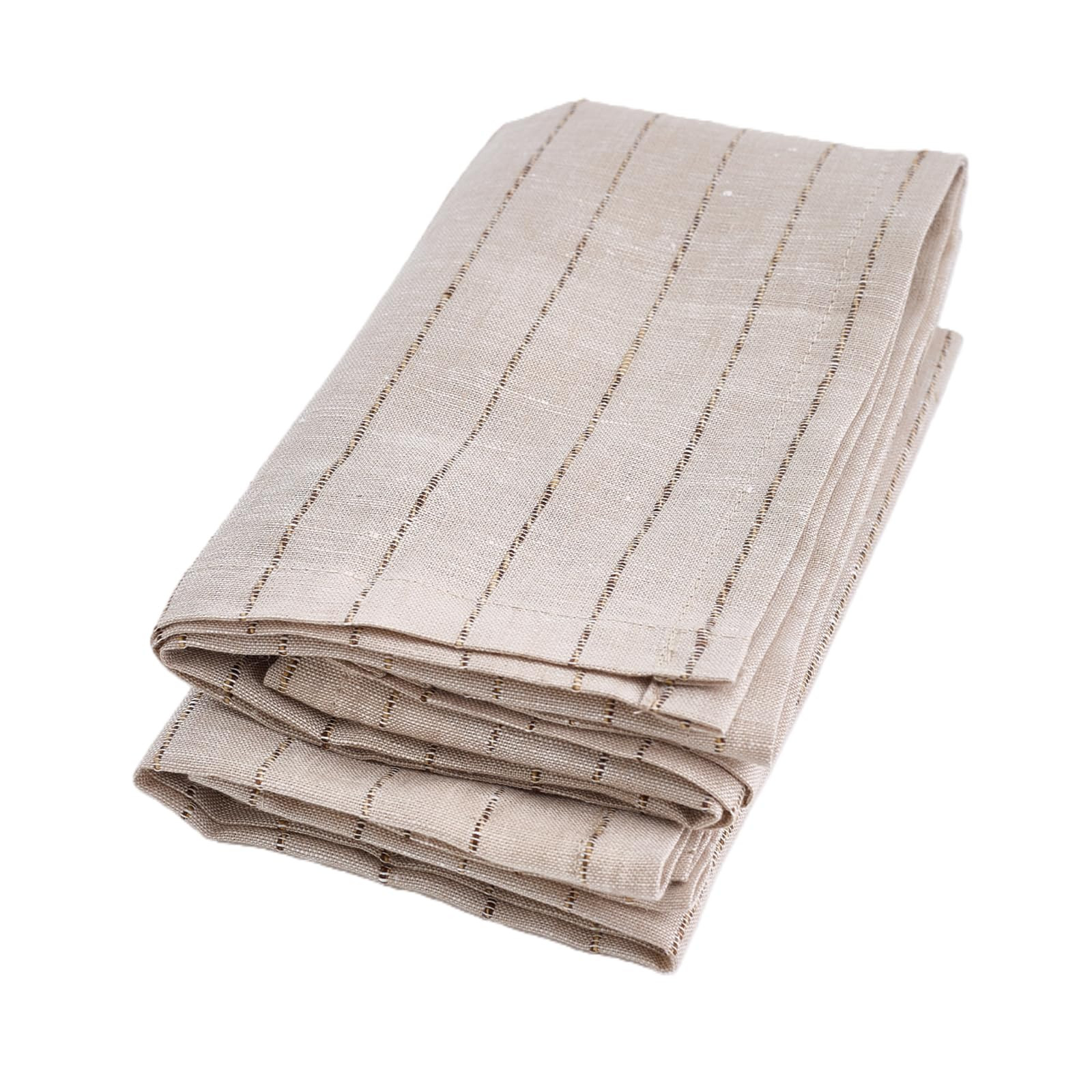 100% Linen Striped Hand Towels, 2-Pack 13x29 Inches - Thin Kitchen Tea Towel & Lightweight Reusab... | Amazon (US)